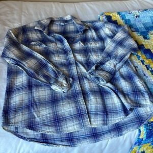 Blue and white Flannel